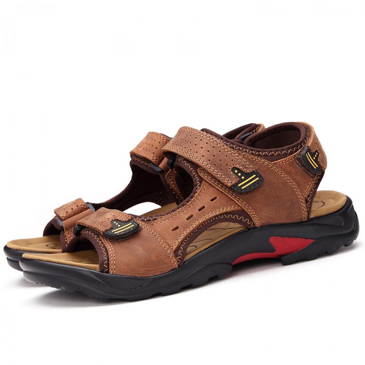 Men's Double-Strap Leather Sandal